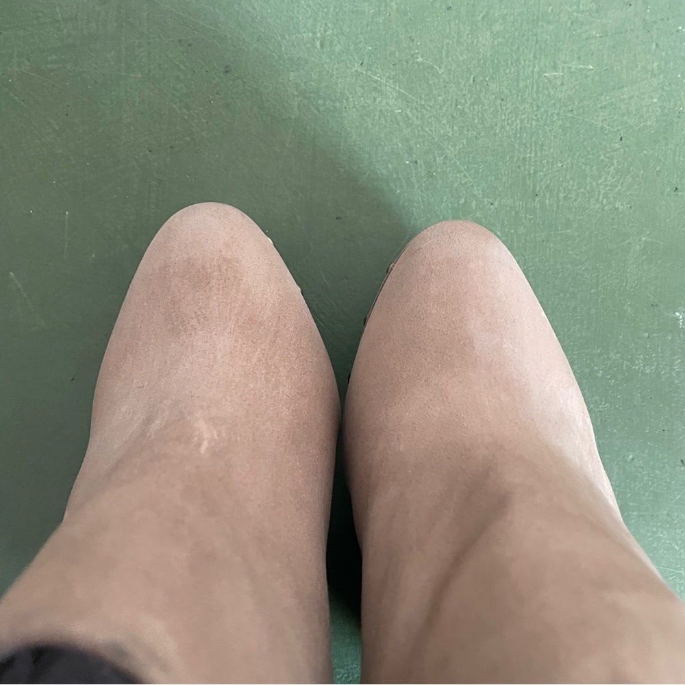 Finsk Avant Garde Architectural Wooden Wedges in Neutral Nubuck *Brazil* - Picture 15 of 16